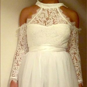 Ivory Lace Halterneck Bodysuit